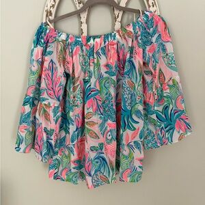 Lilly Pulitzer Colorful Off-Shoulder Floral Top
